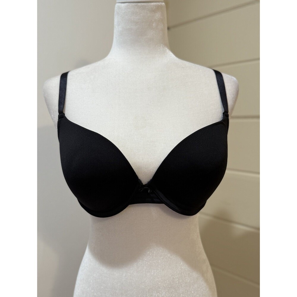 Maidenform Bra 36D Black Padded Underwire Adjustable Straps Back Capsule